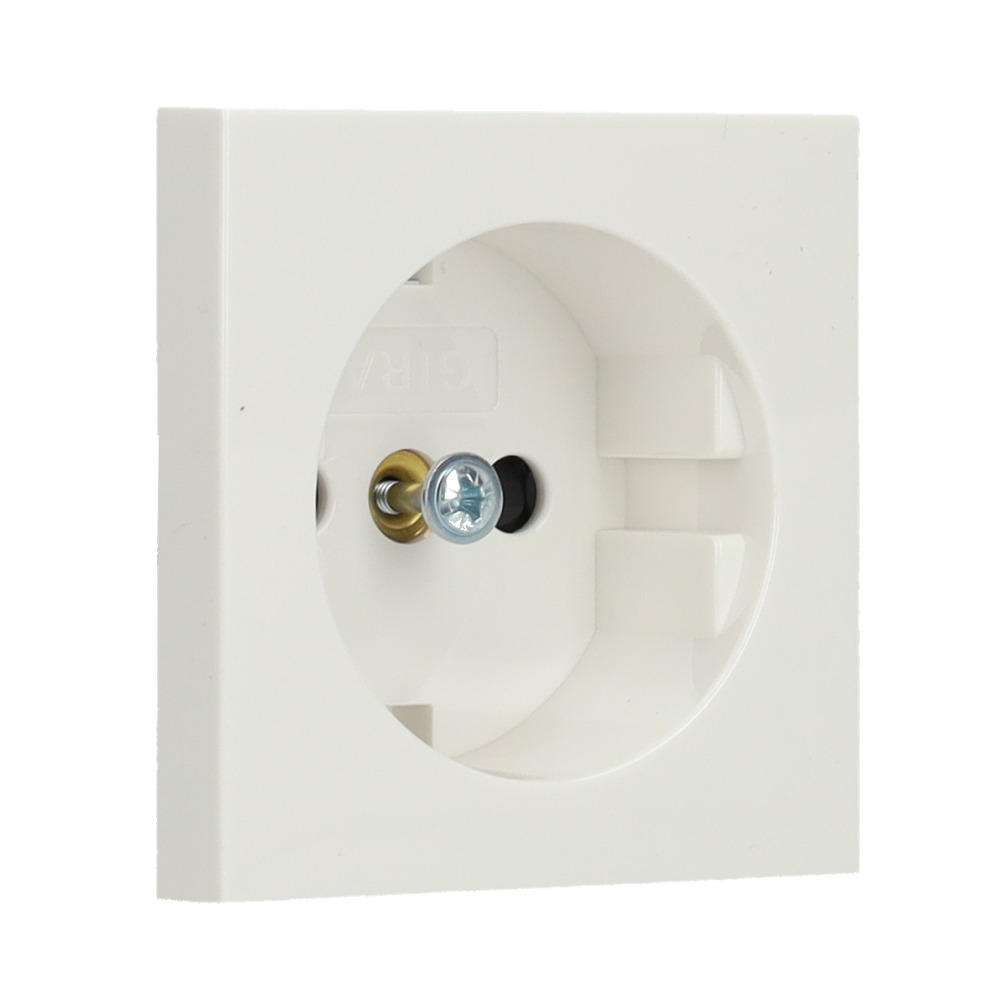 Miniatuur van Gira afdekking voor stopcontact met kinderbeveiliging systeem 55 zuiver wit glanzend (492103)