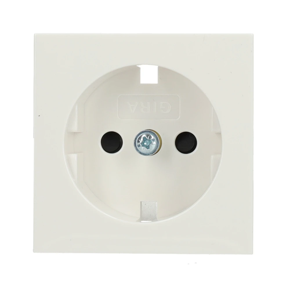 Miniatuur van Gira afdekking voor stopcontact met kinderbeveiliging systeem 55 zuiver wit glanzend (492103)