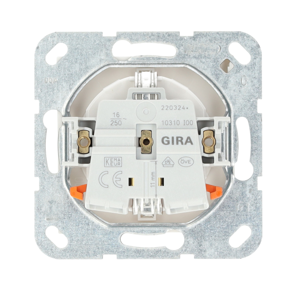 Miniatuur van Gira stopcontact met kinderbeveiliging - systeem 55 zuiver wit mat (475527)