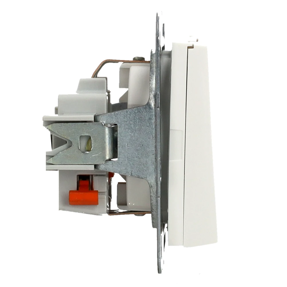 Miniatuur van Gira stopcontact met randaarde en klapdeksel 1-voudig - systeem 55 zuiver wit mat (445427)