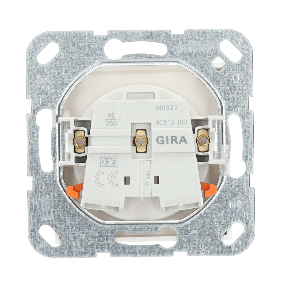 Miniatuur van Gira stopcontact zonder randaarde 2-polig 1-voudig - systeem 55 zuiver wit mat (448027)