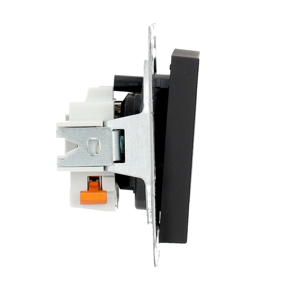 Miniatuur van Gira stopcontact met aardpen en shutter - systeem 55 zwart mat (4485005)