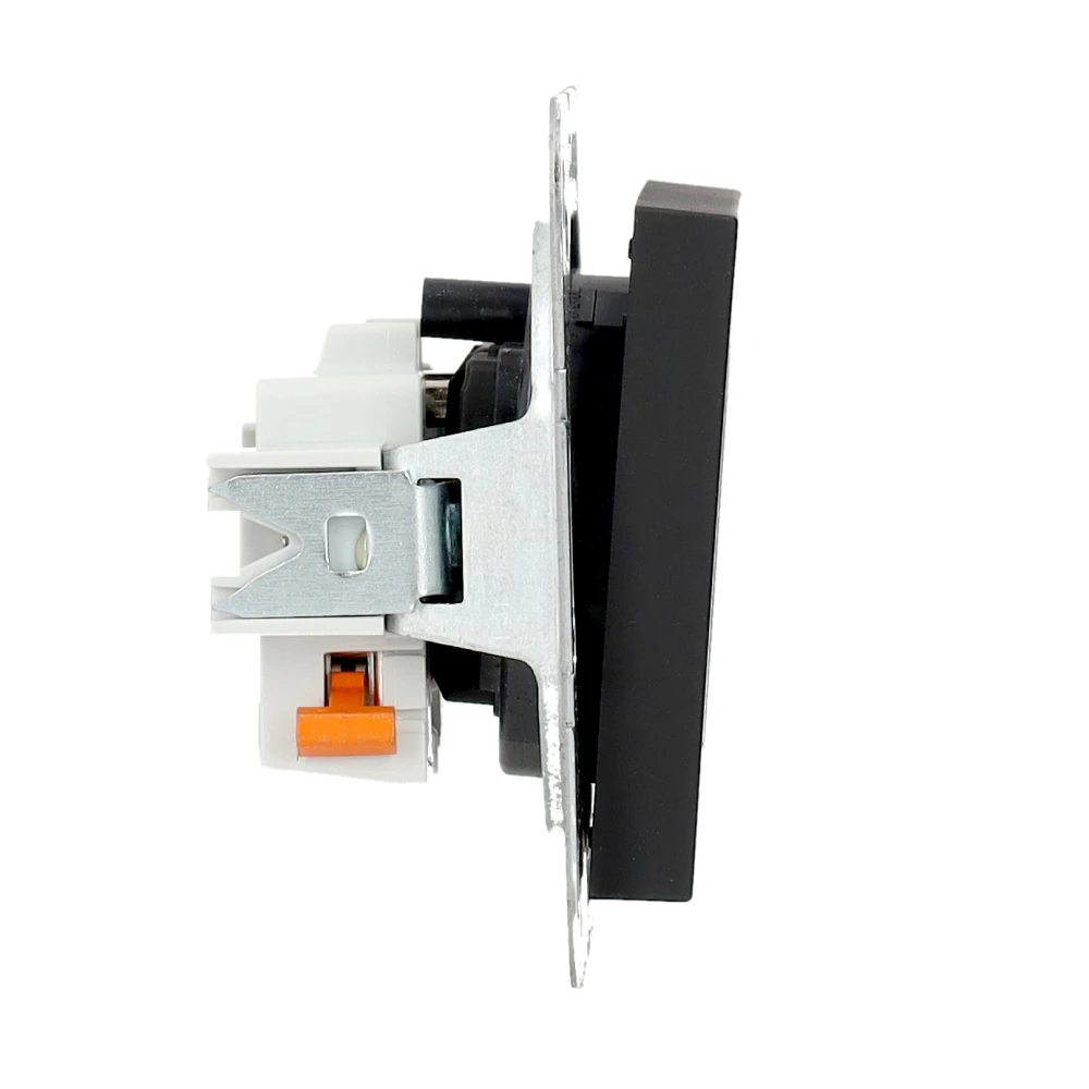 Miniatuur van Gira stopcontact met aardpen en shutter - systeem 55 zwart mat (4485005)