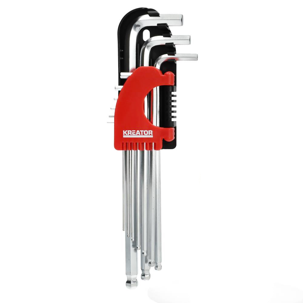 Miniatuur van Kreator Inbussleutel stifsleutelset lang met kogelkop 9-delig (KRT408302)