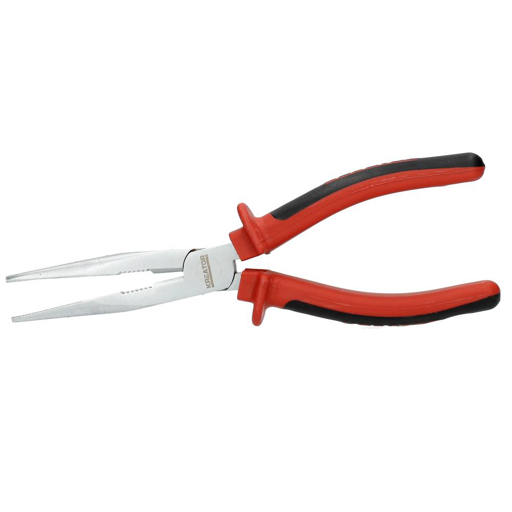 Miniatuur van Kreator rechte langbek punttang profi 200mm met 2-comp handvat (KRT601102)