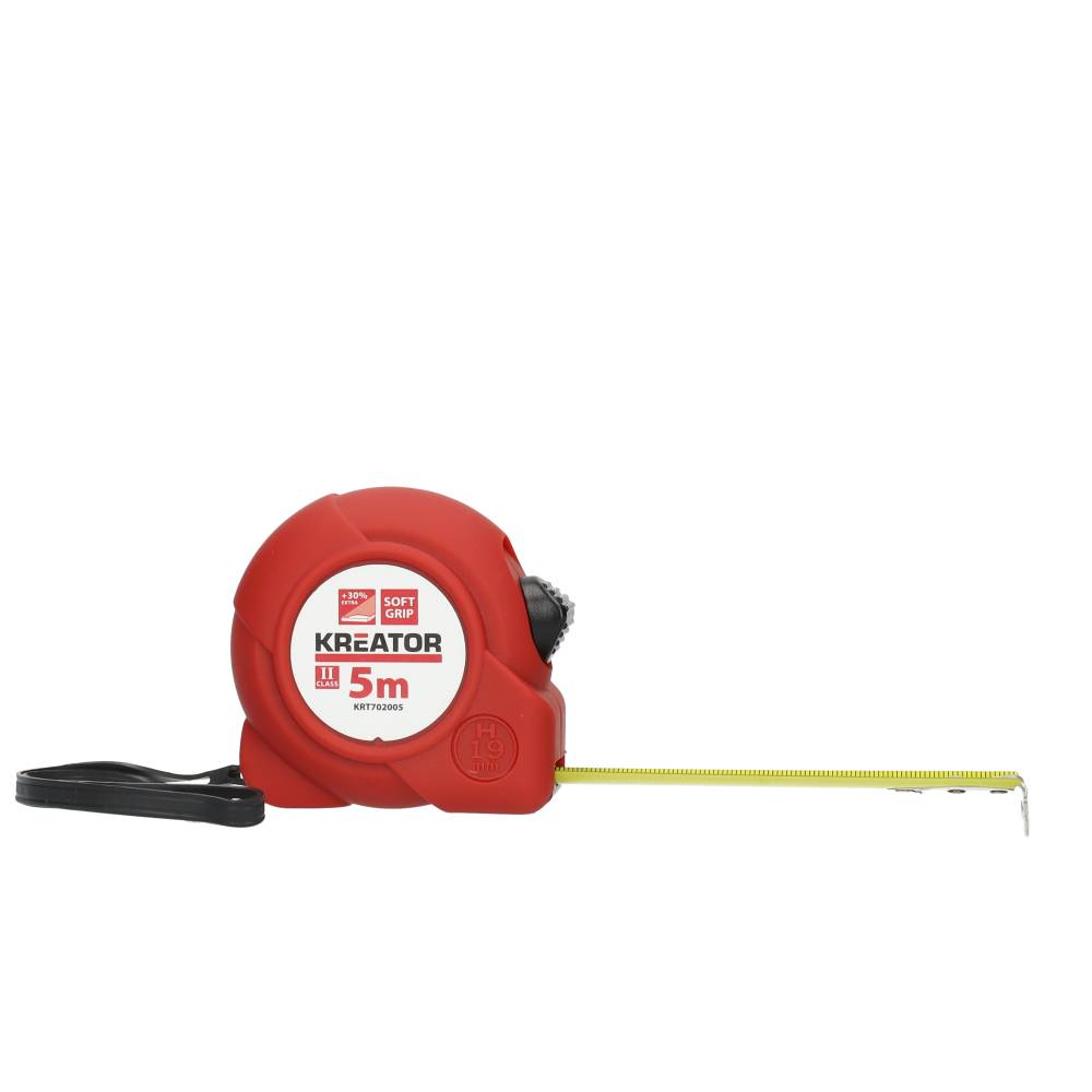 Miniatuur van Kreator rolbandmaat rolmaat met rem en softgrip 5 meter (KRT702005)