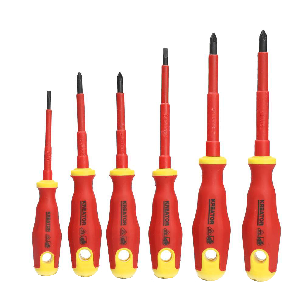 Miniatuur van Kreator schroevendraaierset VDE 1000V SL/PH/PZ 6-delig (KRT400202)