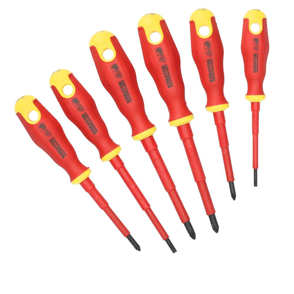 Miniatuur van Kreator schroevendraaierset VDE 1000V SL/PH/PZ 6-delig (KRT400202)