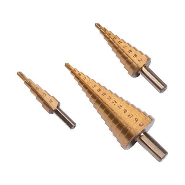 Miniatuur van Kreator stappenboor trappenborenset HSS-TiN 4-12/20/32mm 3-delig (KRT061700)