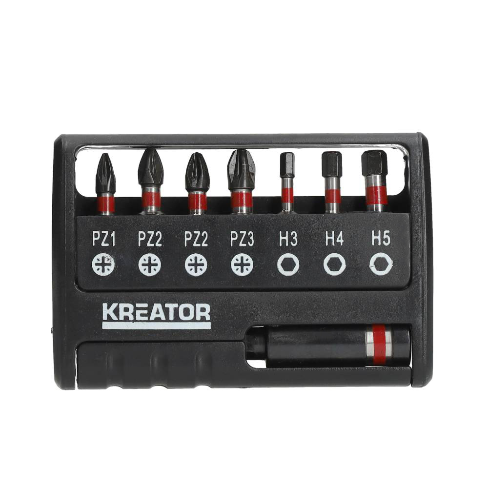 Miniatuur van Kreator Impact bitset PZ/HEX met bithouder in cassette 8-delig (KRT064263)