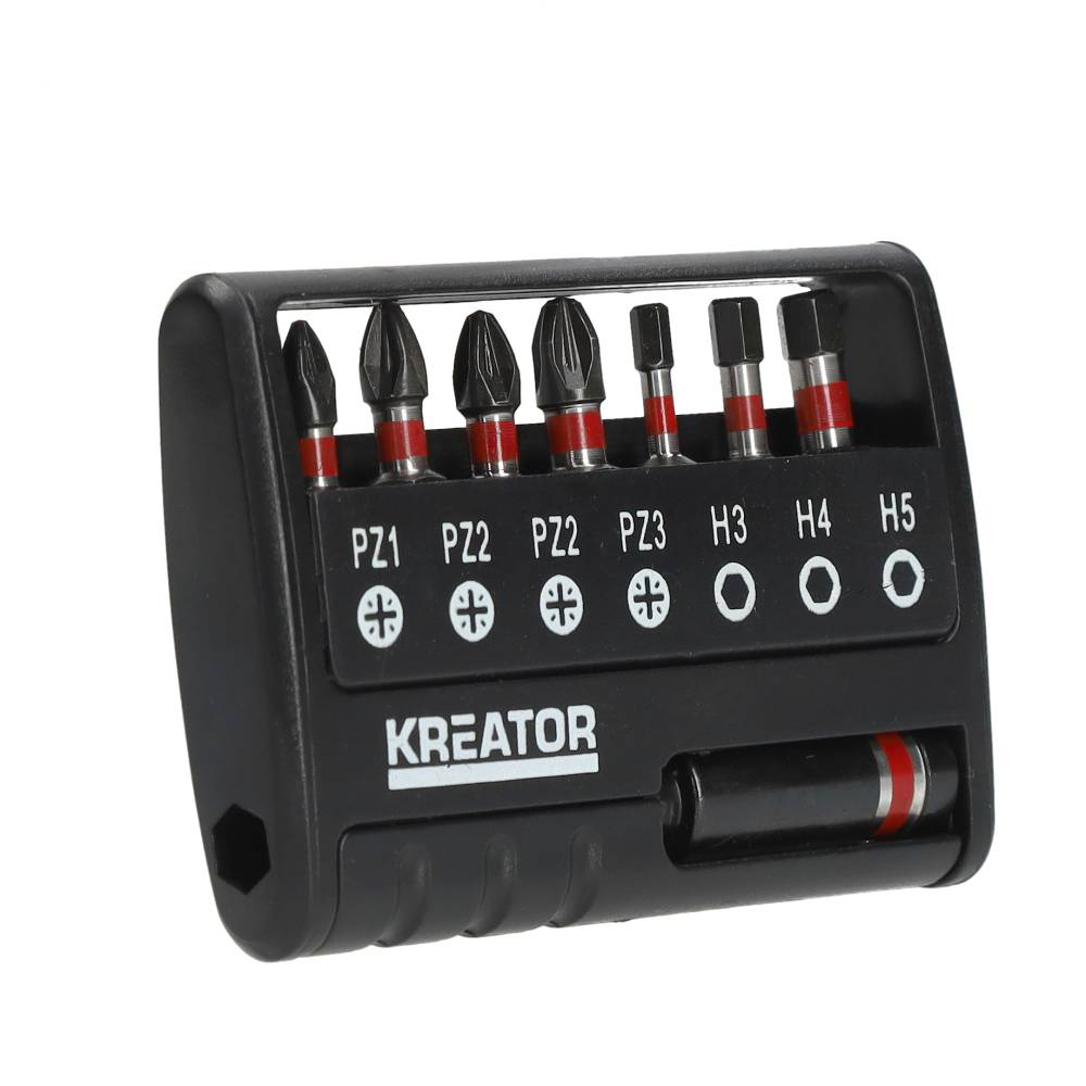 Miniatuur van Kreator Impact bitset PZ/HEX met bithouder in cassette 8-delig (KRT064263)