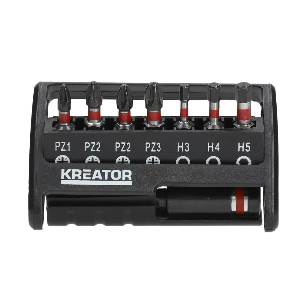 Miniatuur van Kreator Impact bitset PZ/HEX met bithouder in cassette 8-delig (KRT064263)