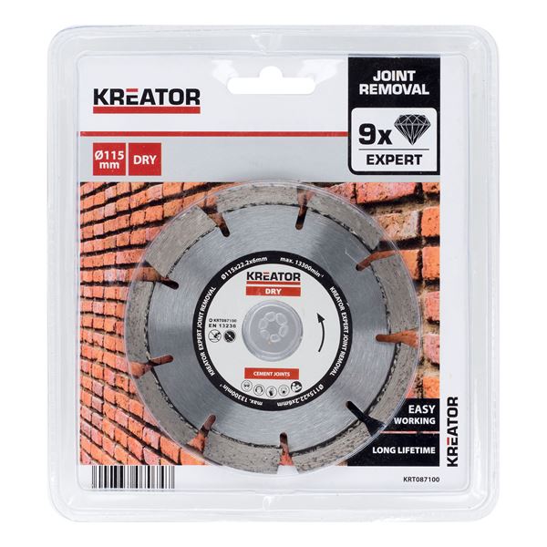Miniatuur van Kreator diamantschijf Premium Expert Dry cement/voeg Ø 115x22,2x6,0mm (KRT087100)