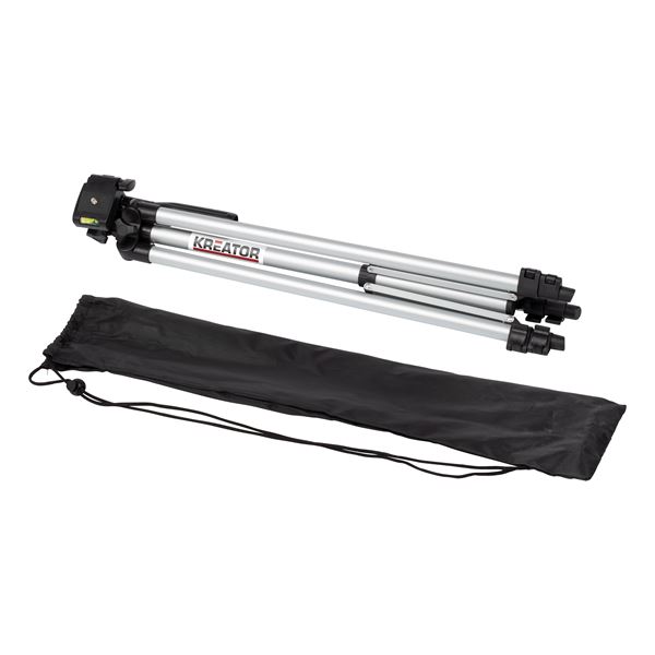 Miniatuur van Kreator opklapbaar aluminium statief met waterpas 50-152cm met foudraal (KRT706900)