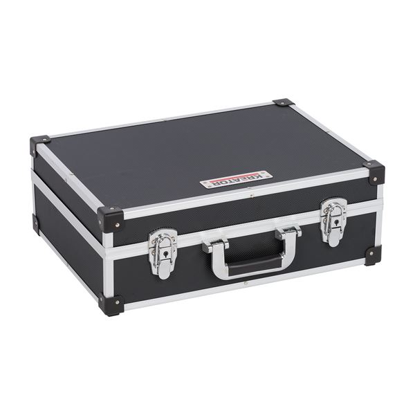 Miniatuur van Kreator aluminium kofferset met sloten 3-in-1 zwart 3-delig (KRT640401B)