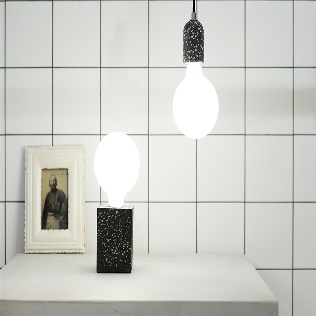 Miniatuur van Bailey hanglamp Terrazzo E27 met 1,5 meter textielsnoer - donkergrijs (142539)