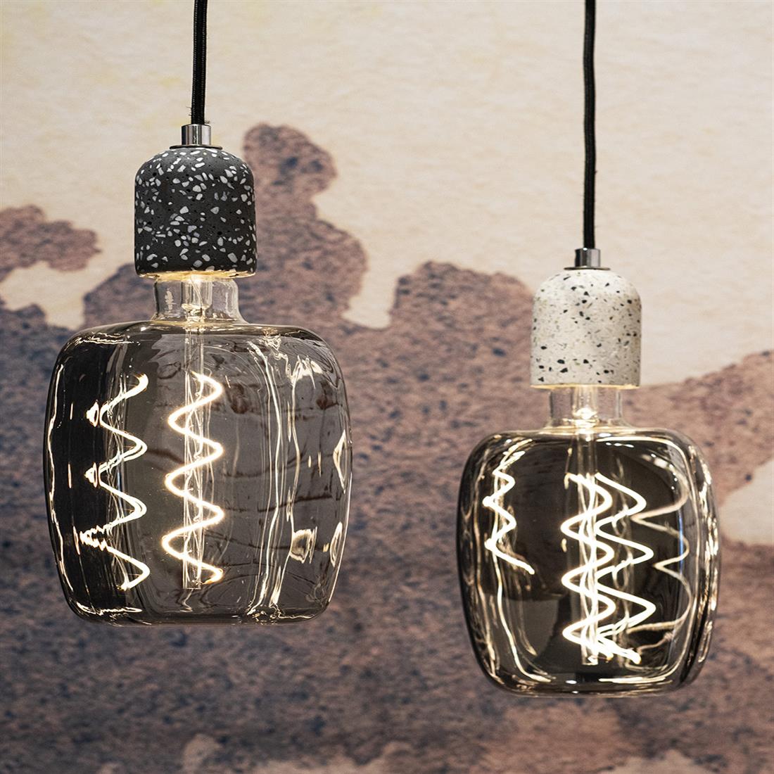 Miniatuur van Bailey hanglamp Terrazzo E27 met 1,5 meter textielsnoer - wit (142540)