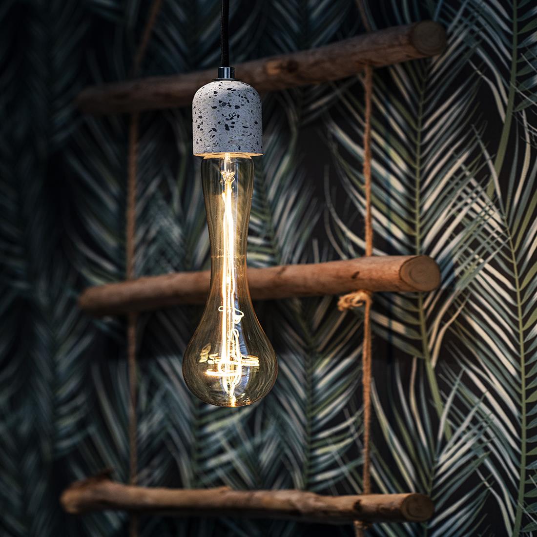Miniatuur van Bailey hanglamp Terrazzo E27 met 1,5 meter textielsnoer - wit (142540)