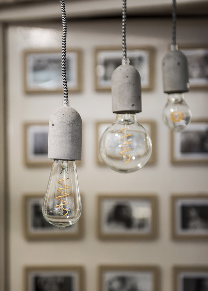 Miniatuur van Bailey hanglamp beton E27 met 1,5 meter textielsnoer (139711)