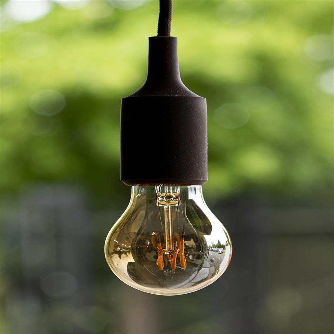 Miniatuur van Bailey hanglamp E27 met 1,5 meter textielsnoer - bruin (141583)