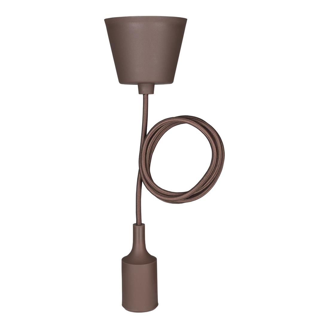 Miniatuur van Bailey hanglamp E27 met 1,5 meter textielsnoer - bruin (141583)