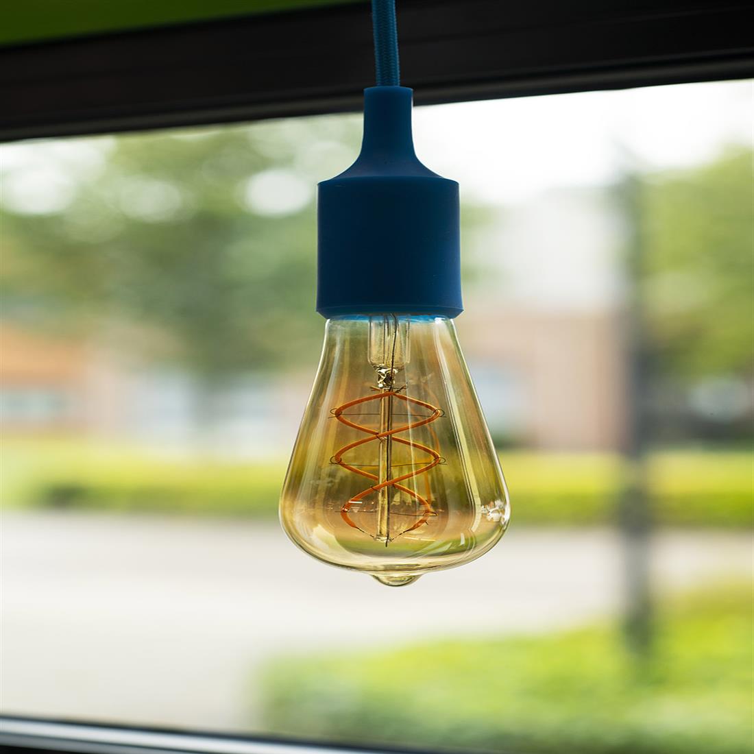 Miniatuur van Bailey hanglamp E27 met 1,5 meter textielsnoer - blauw (141585)