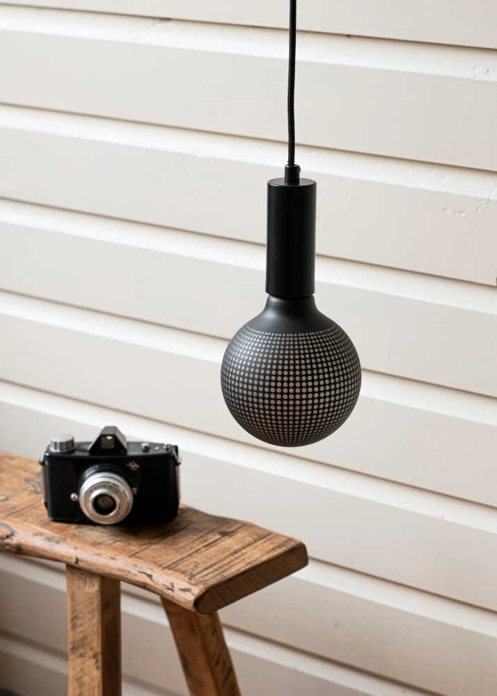 Miniatuur van Bailey hanglamp Fuji E27 met 1,5 meter textielsnoer - zwart (145020)