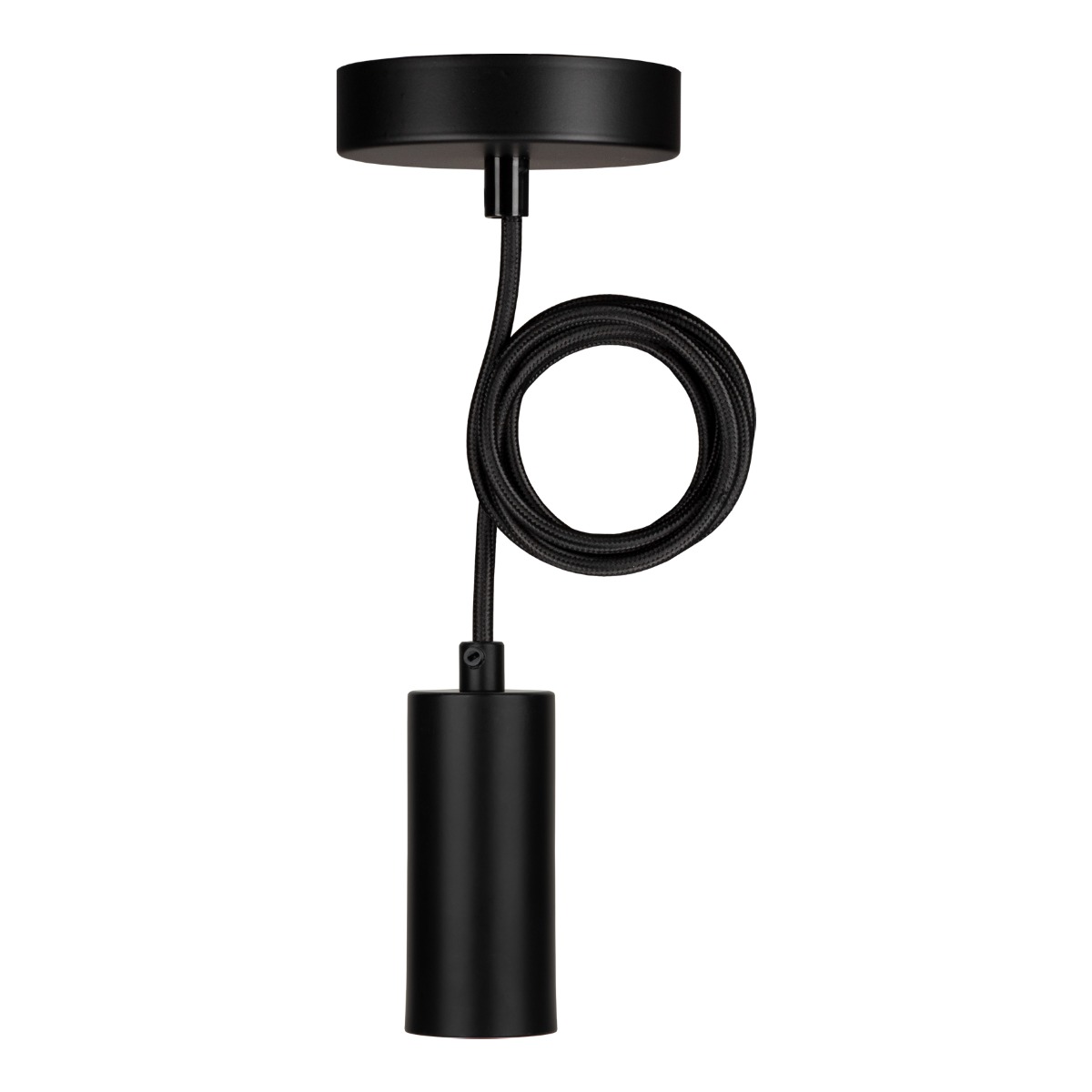 Miniatuur van Bailey hanglamp Fuji E27 met 1,5 meter textielsnoer - zwart (145020)