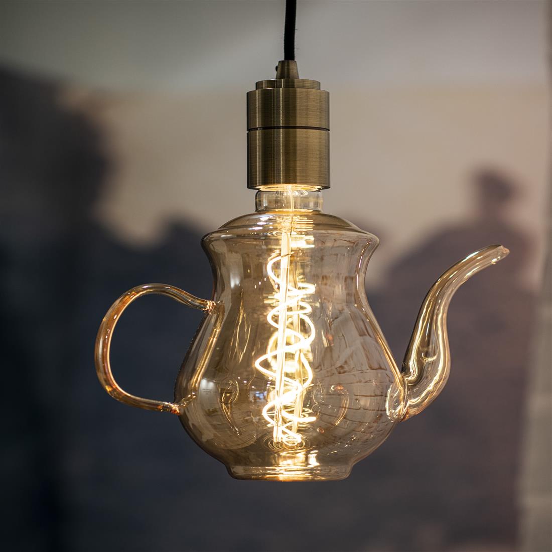 Miniatuur van Bailey hanglamp Lyon E27 met 1,5 meter textielsnoer - brons (141480)