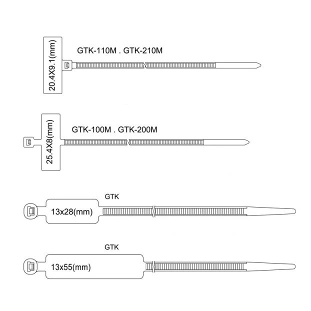 Miniatuur van WKK colsonband 4.8x300mm met markeerlabel (13x28mm) transparant - per 100 stuks (112196971)
