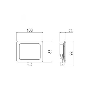 Miniatuur van Bailey LED schijnwerper 10W 800lm koel wit 6500K IP65 (140452)