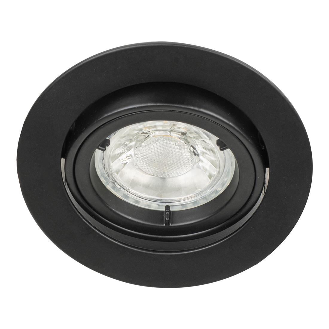 Miniatuur van Bailey inbouwspot rond kantelbaar zwart GU10 zaagmaat Ø80mm - diameter 93mm (144263)