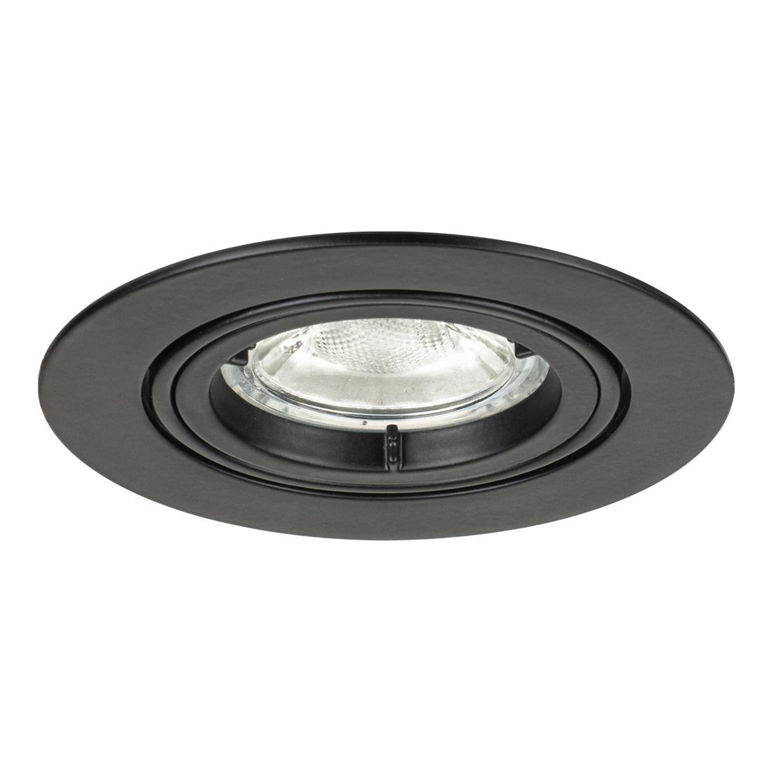 Miniatuur van Bailey inbouwspot rond kantelbaar zwart GU10 zaagmaat Ø80mm - diameter 93mm (144263)