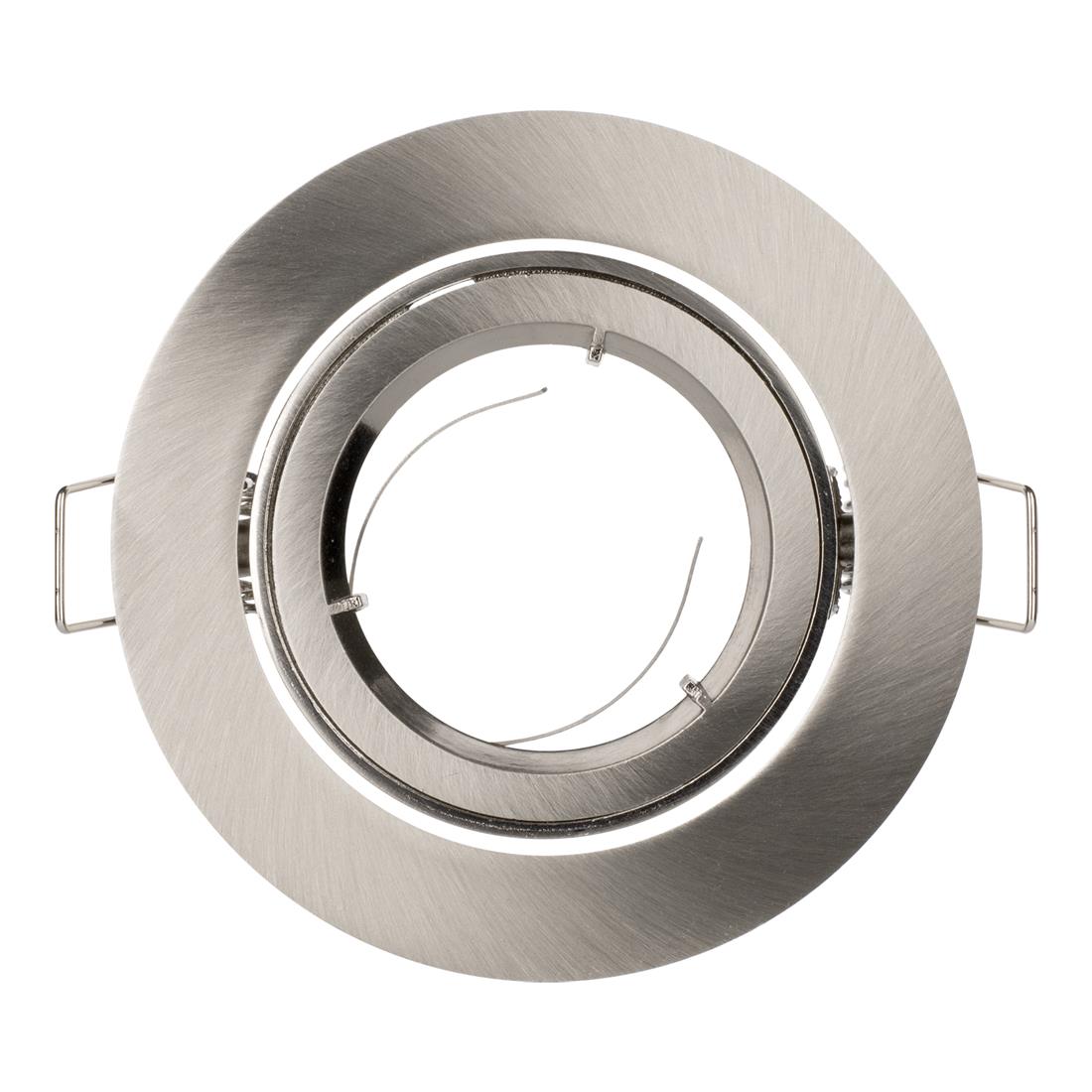 Miniatuur van Bailey inbouwspot rond kantelbaar aluminium geborsteld GU10 zaagmaat Ø80mm - diameter 93mm (141969)