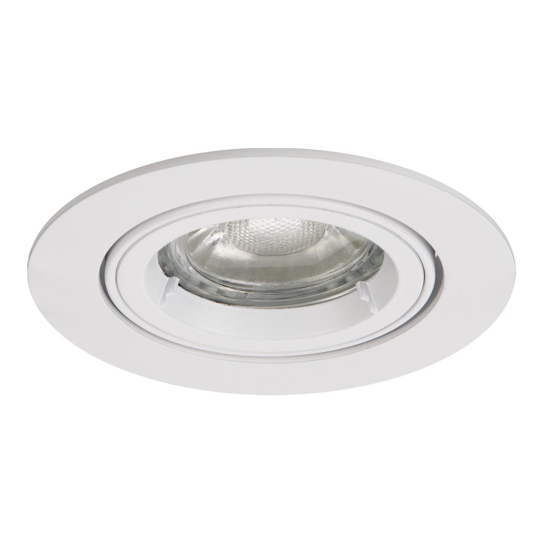 Miniatuur van Bailey inbouwspot rond kantelbaar wit GU10 zaagmaat Ø80mm - diameter 93mm (141968)