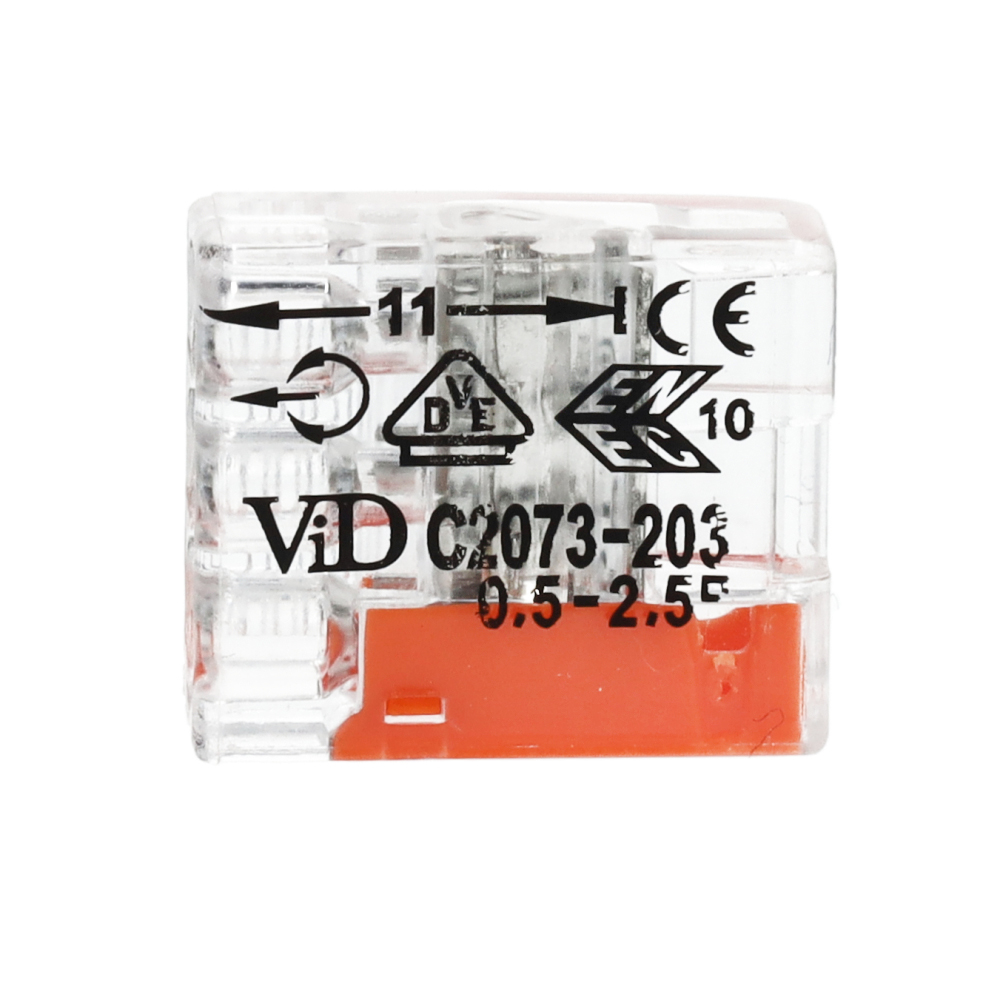 Miniatuur van EMhub mini lasklem 3-voudig 0,5-2,5 mm² steekverbinding - per 100 stuks (4083007)