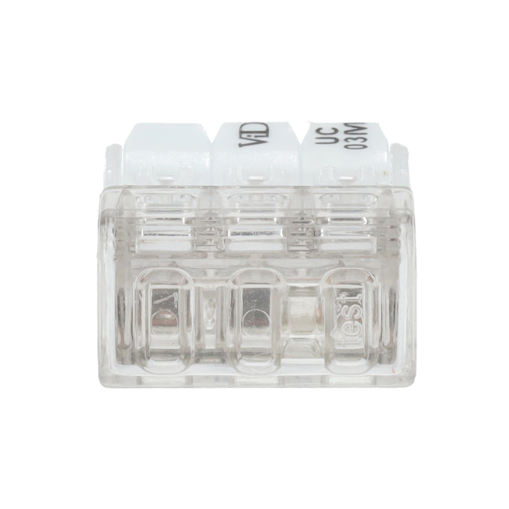 Miniatuur van EMhub mini lasklem 3-voudig 0,2-2,5 mm² met hendel - per 100 stuks (4083012)