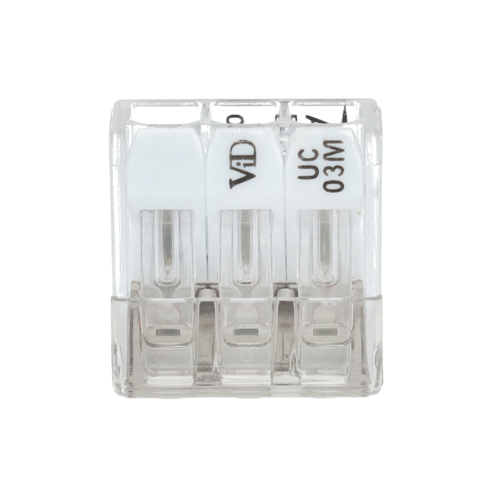 Miniatuur van EMhub mini lasklem 3-voudig 0,2-2,5 mm² met hendel - per 100 stuks (4083012)