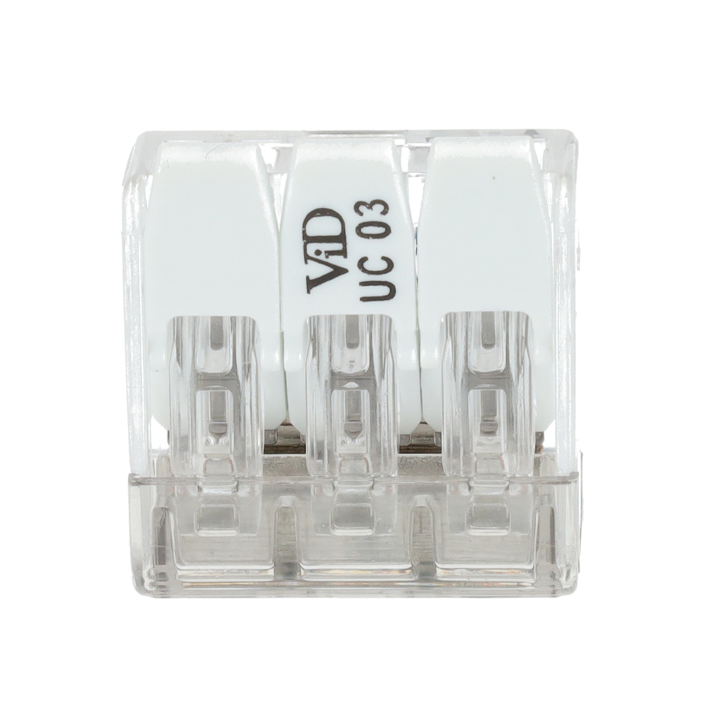 Miniatuur van EMhub lasklem 3-voudig 0,2-4 mm² met hendel - per 50 stuks (4083016)