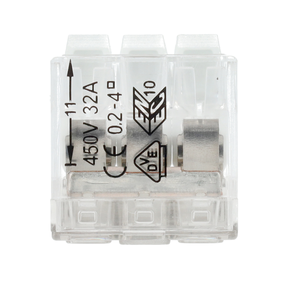 Miniatuur van EMhub lasklem 3-voudig 0,2-4 mm² met hendel - per 50 stuks (4083016)