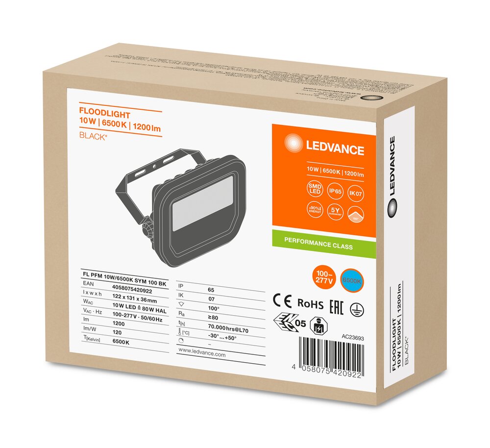 Miniatuur van Ledvance LED schijnwerper 10W 1.200lm daglicht 6500K IP65 (4058075420922)