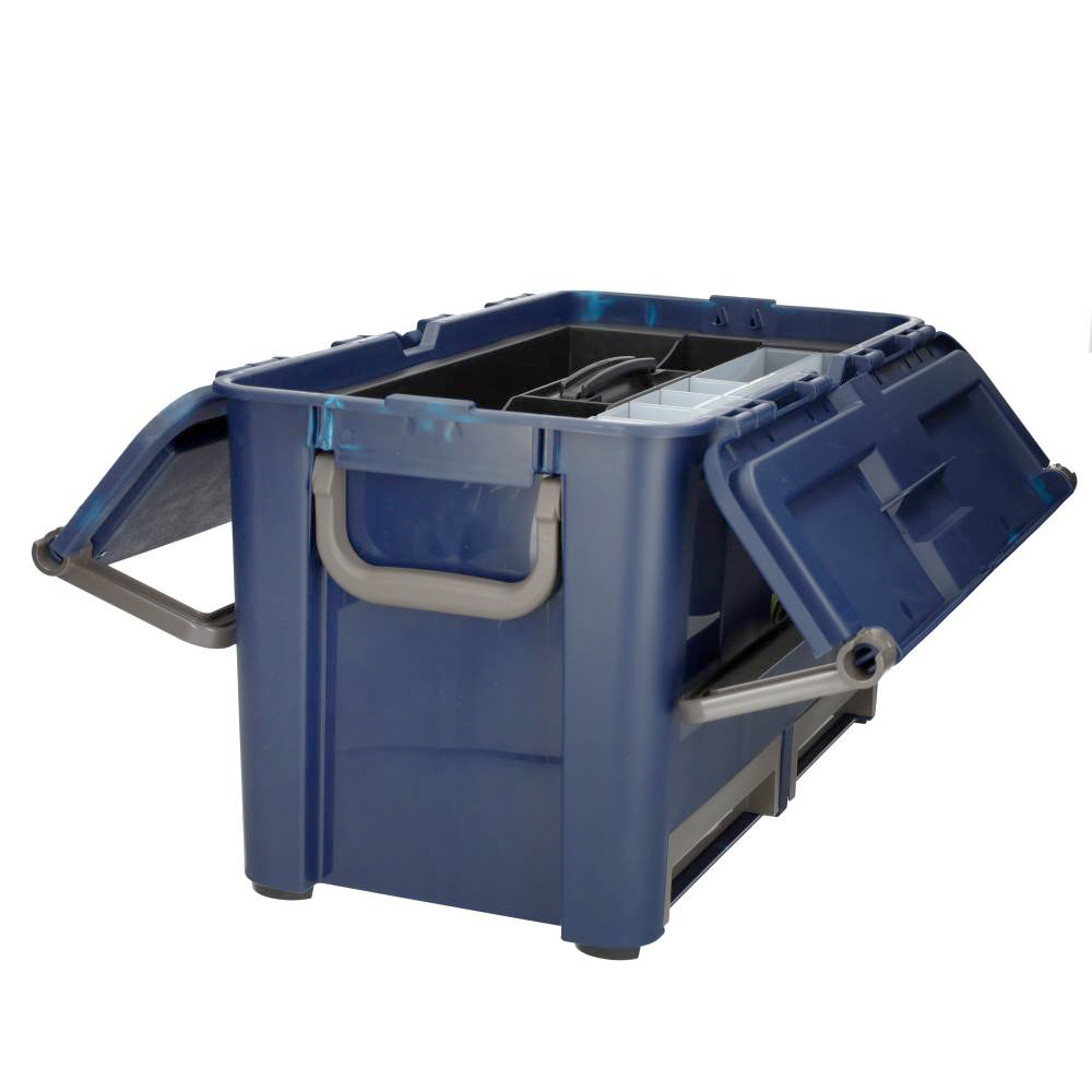 Miniatuur van RAACO kunststof gereedschapskist Compact 47 incl. lades en inzetbakken 540x292x296mm - blauw (136600)