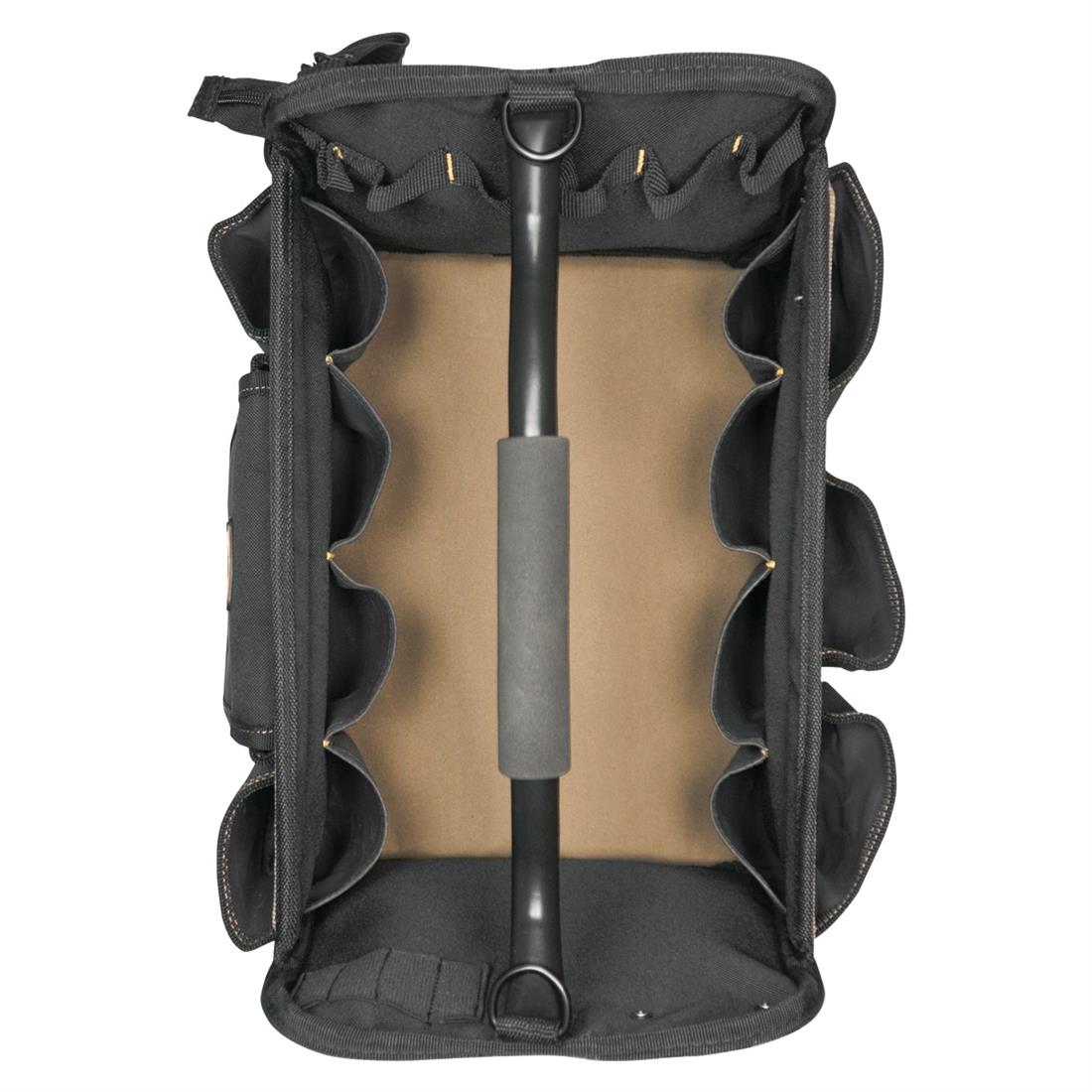 Miniatuur van CLC gereedschapstas WorkGear Medium 14 met metalen handvat en riem 279x356x280mm - zwart (CL1001578)