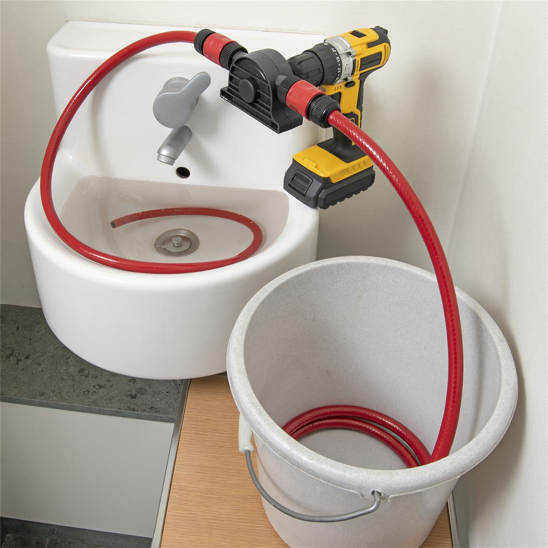 Miniatuur van Kreator waterpomp voor boormachine t.b.v. schoonwater 900 liter per uur - 6mm as (KRT992010)