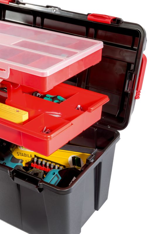 Miniatuur van Parat kunststof gereedschapskist box Profi-Line Allround XL incl inzetbak en doos 585x290x280mm (5813000391)
