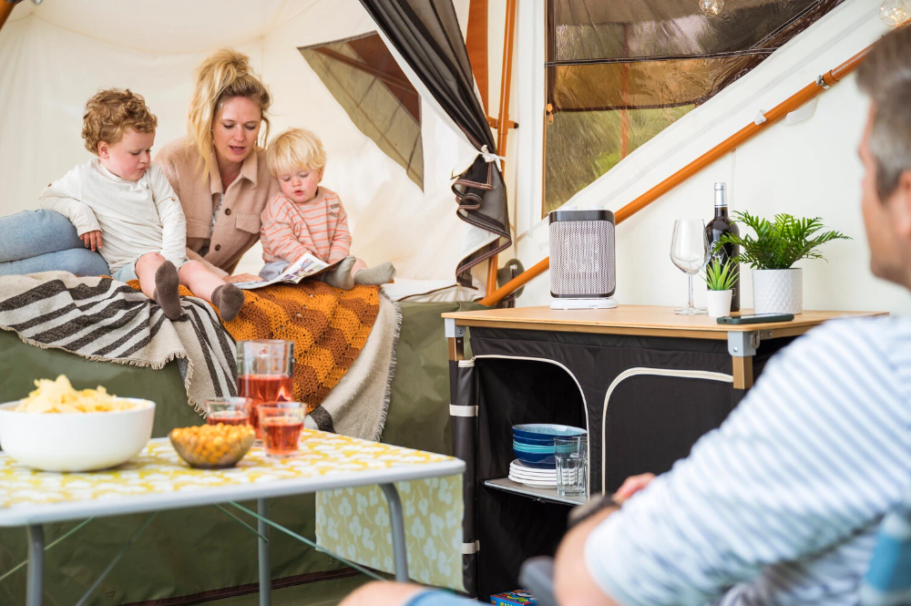 Miniatuur van Eurom compacte keramische kachel met 3 standen en thermostaat 1500W (342505)