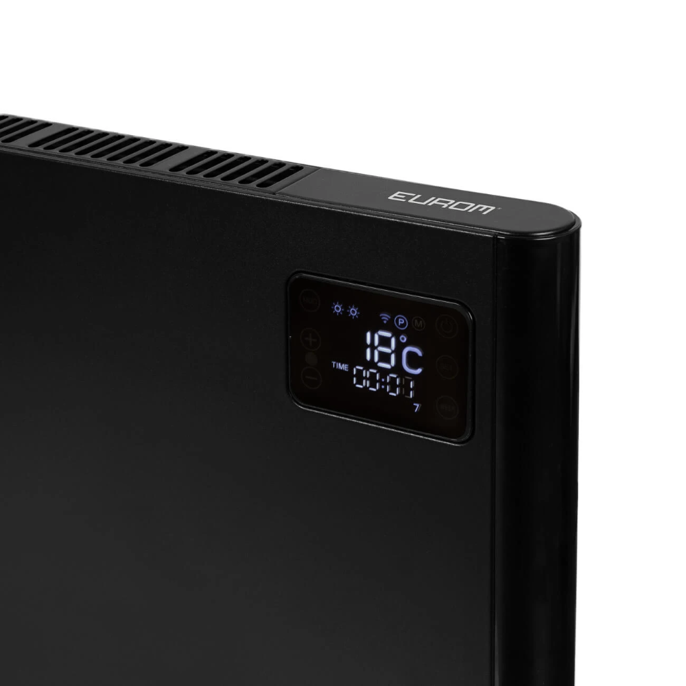 Miniatuur van Eurom alutherm elektrische kachel 2000W met WiFi en app - zwart (360769)