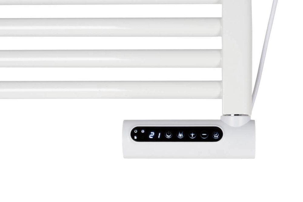 Miniatuur van Eurom elektrische handdoekradiator voor badkamer 500W met thermostaat en timer - wit (352450)