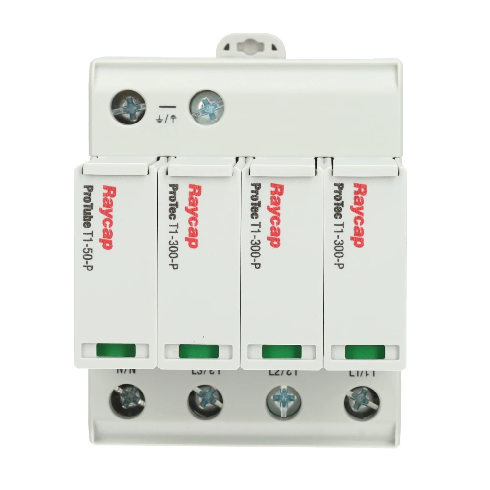 Miniatuur van Raycap ProTec overspanningsbeveiliging type 1+2 3P+N (TT, TN-S, TN) 50kA DIN-rail (RA-59.0060)