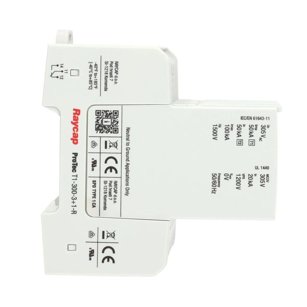Miniatuur van Raycap ProTec overspanningsbeveiliging type 1+2 3P+N (TT, TN-S, TN) 50kA DIN-rail (RA-59.0060)
